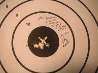 240 banshee_small A close up of the target with bullet holes