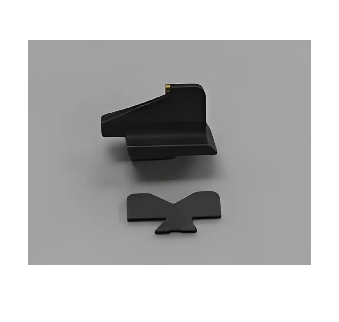 5 (1) A black piece of metal with a bow tie on it.