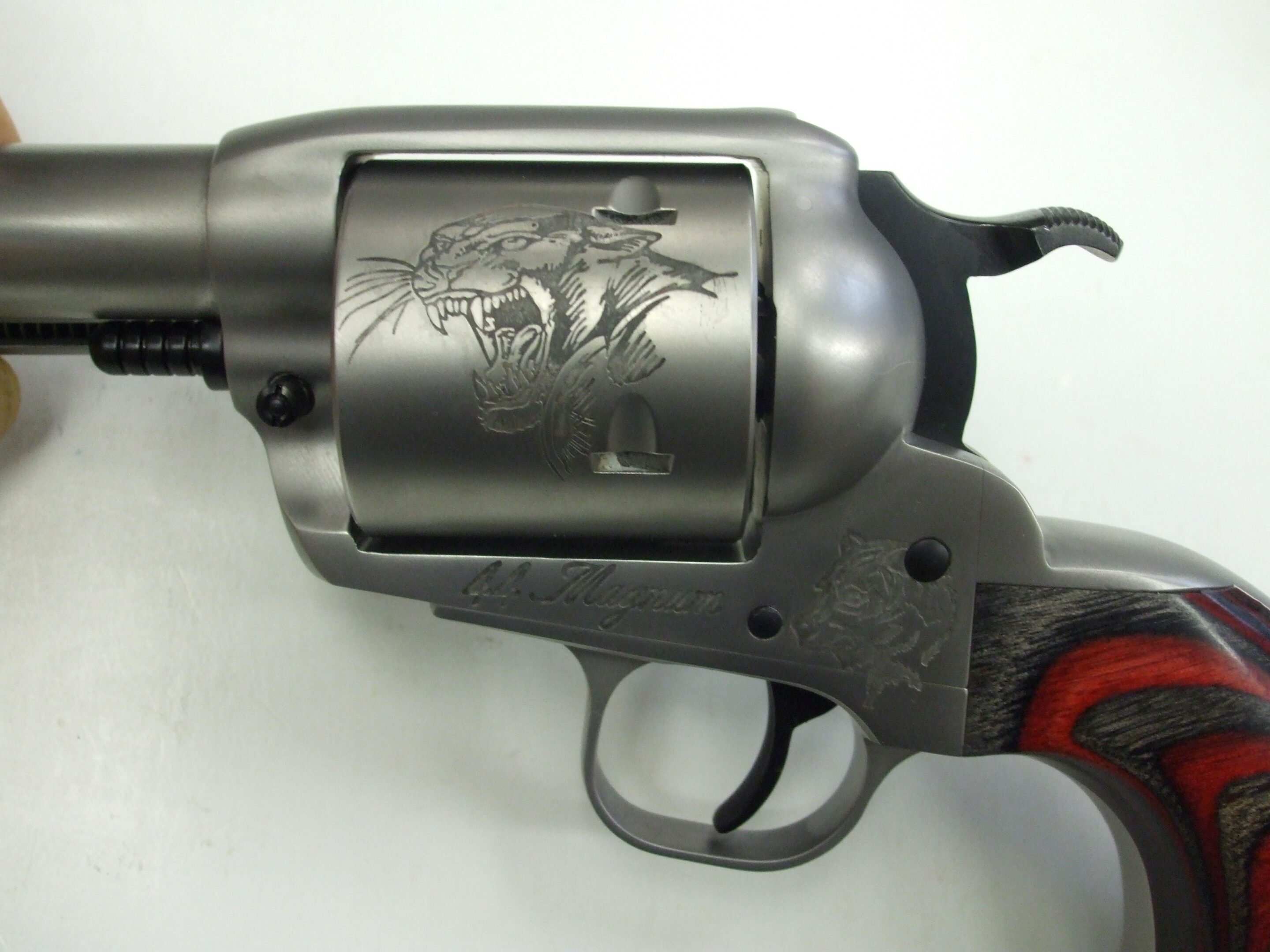 A close up of the barrel on a gun