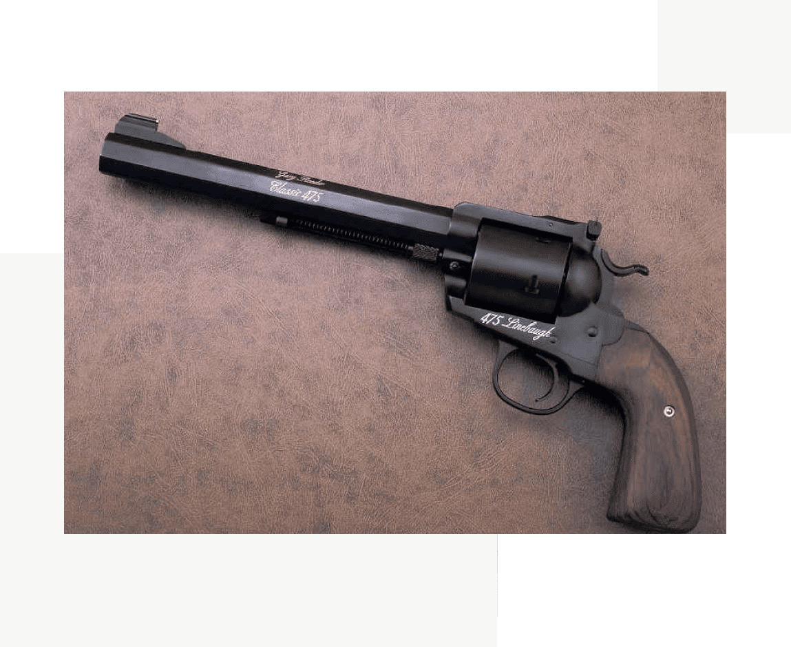 Group 24 A black revolver is on the table