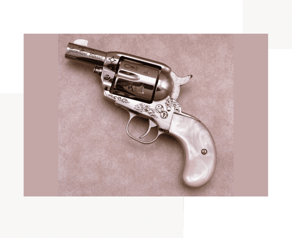 Group 35 A silver gun is laying on the ground