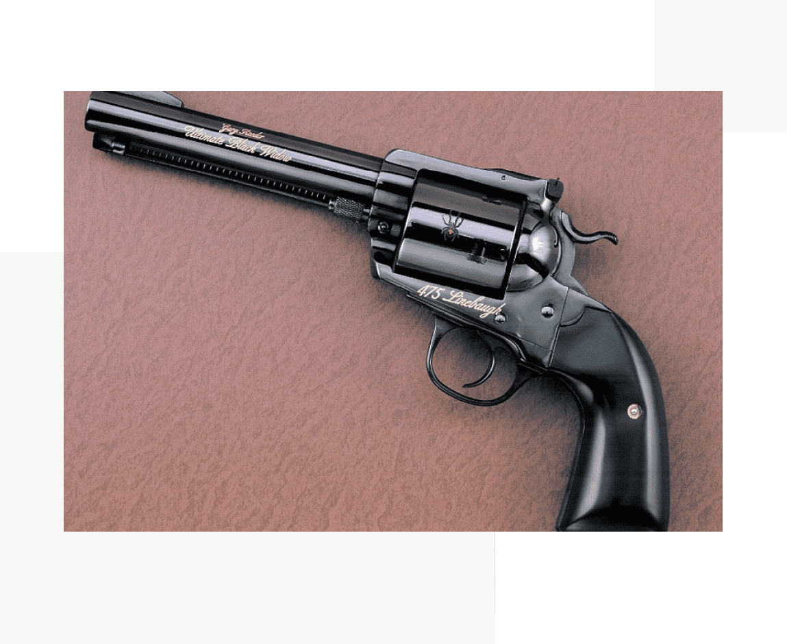 Group 66 A black revolver is on the table