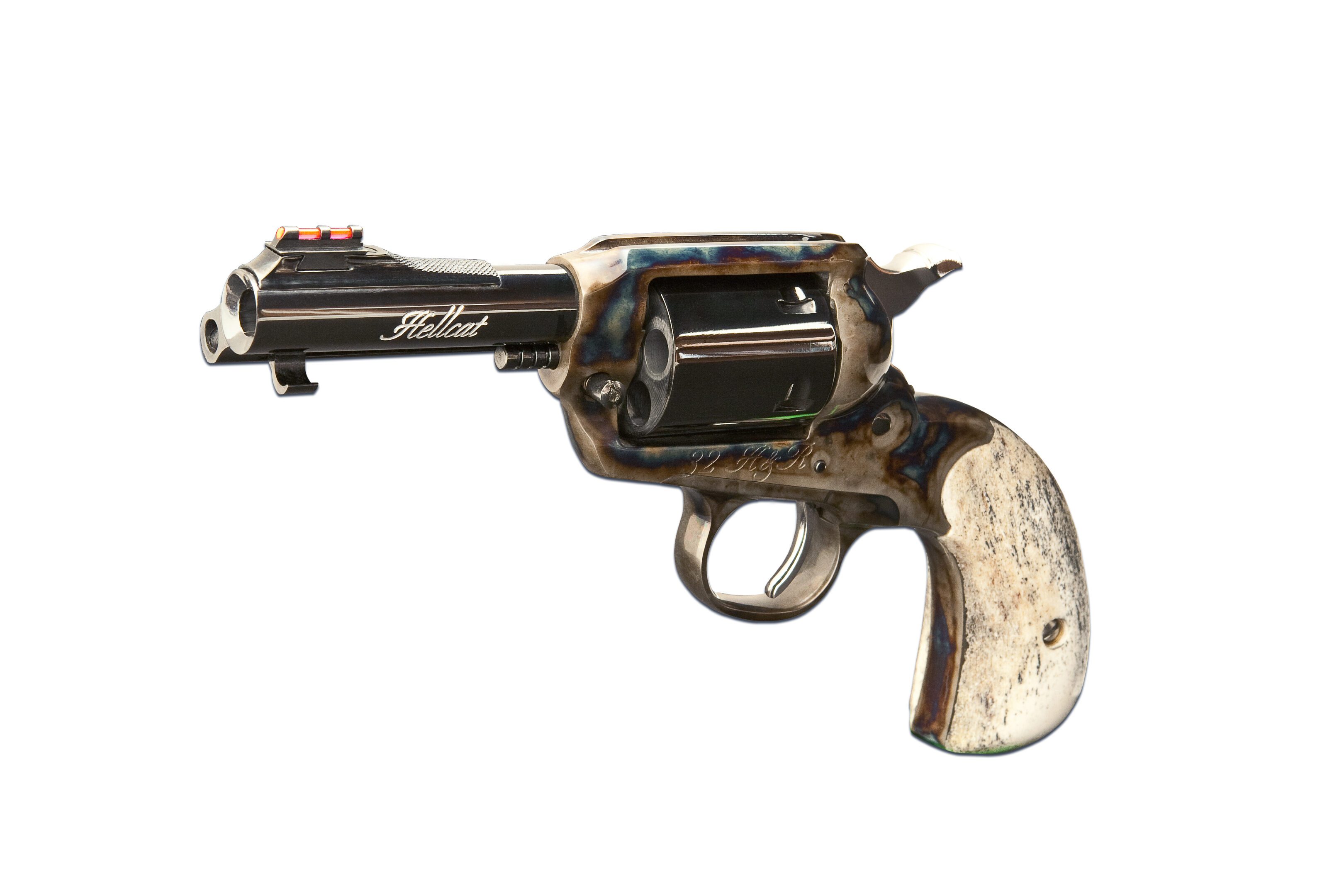 A gun that is in the shape of a revolver.