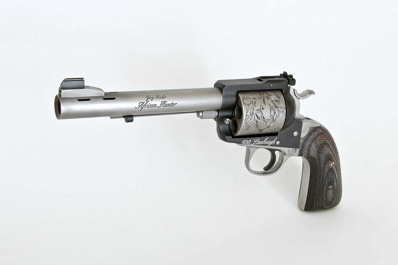 A gun that is on top of a table.
