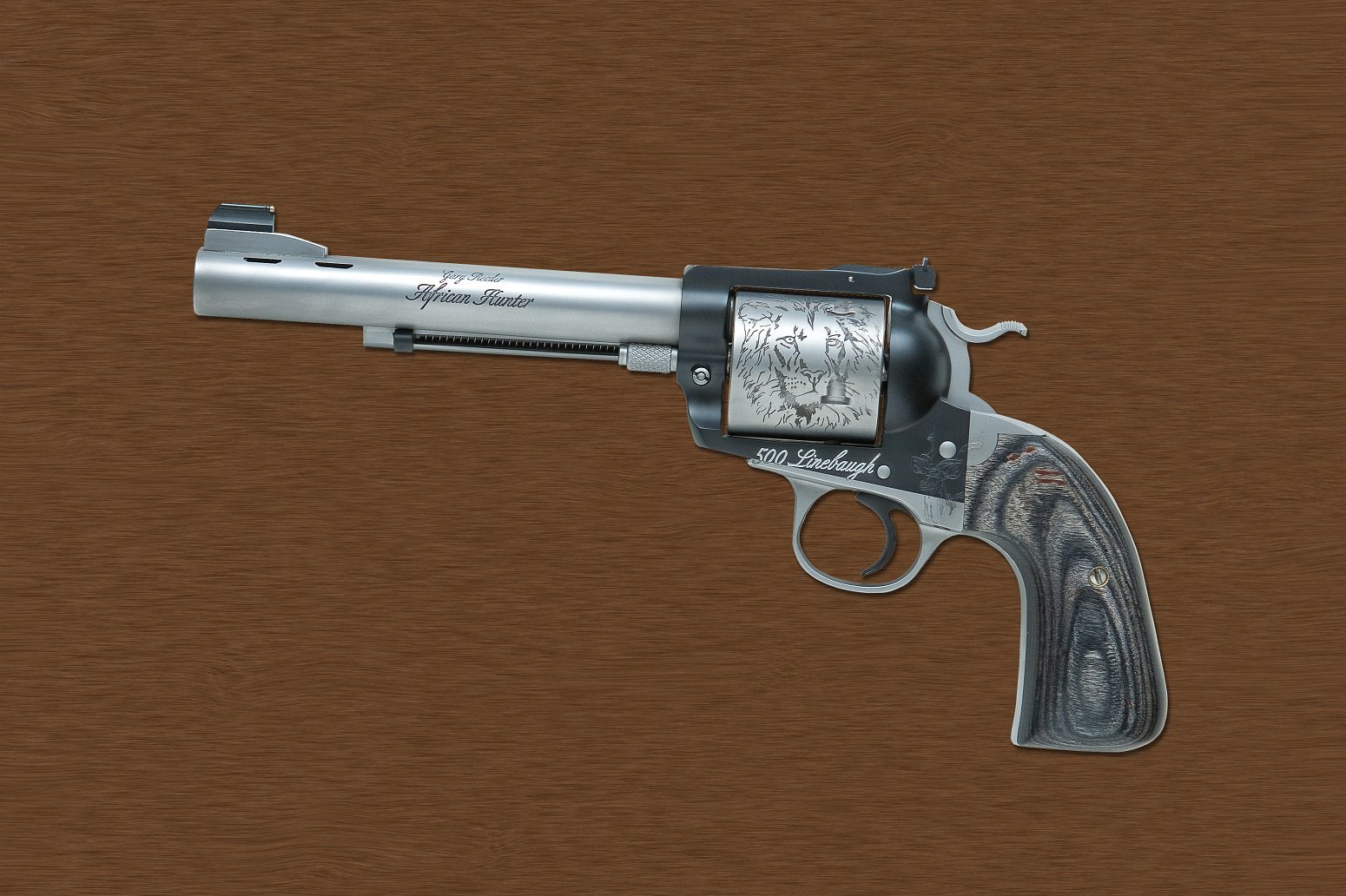 A gun that is on top of a table.
