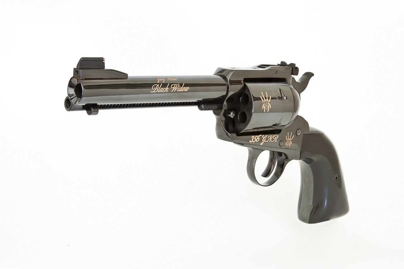 A gun that is on top of a table.